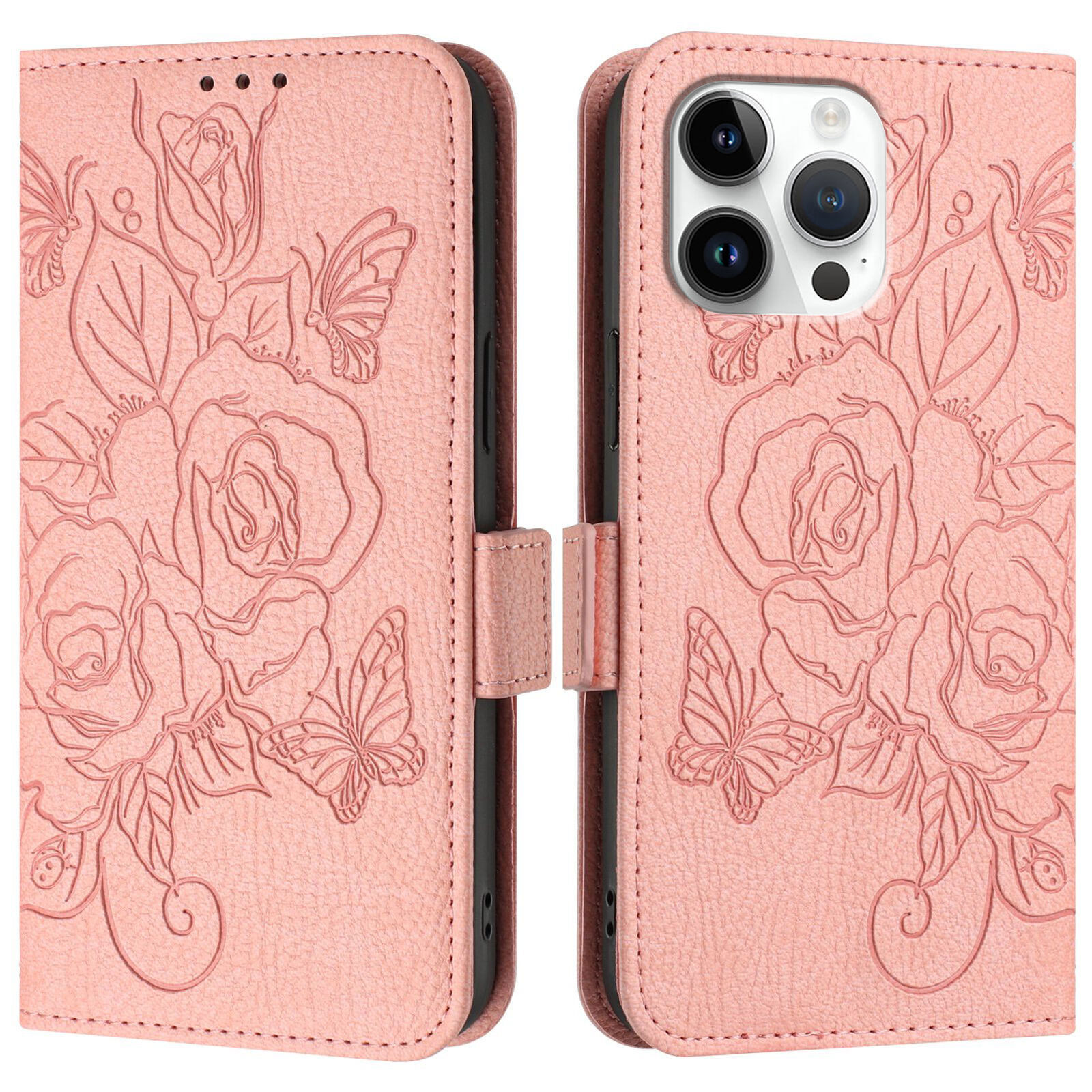 Leather Rose Wallet Cover Case For Ulefone 21 Blackview A53 Wave BLU Umidigi