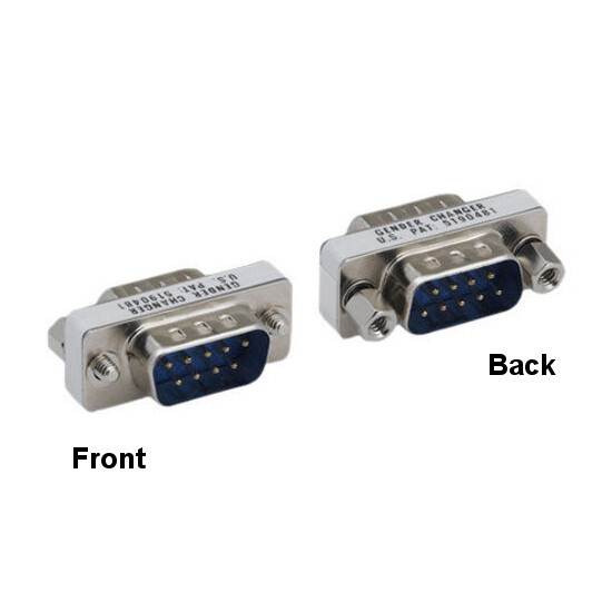 Kentek Mini DB9 9Pin Male/Male Serial AT Modem Adapter RS-232 Straight Through
