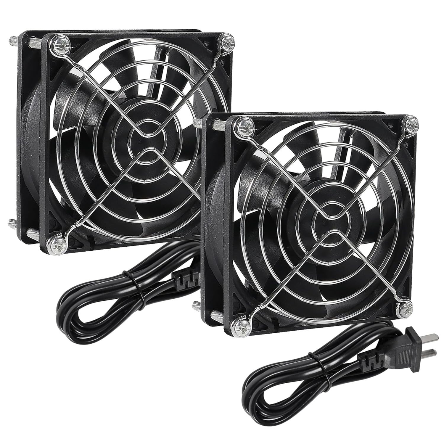 ALMOCN 2PCS EC Case Fan Brushless Cooling Dual Ball Bearing 120 x 25mm