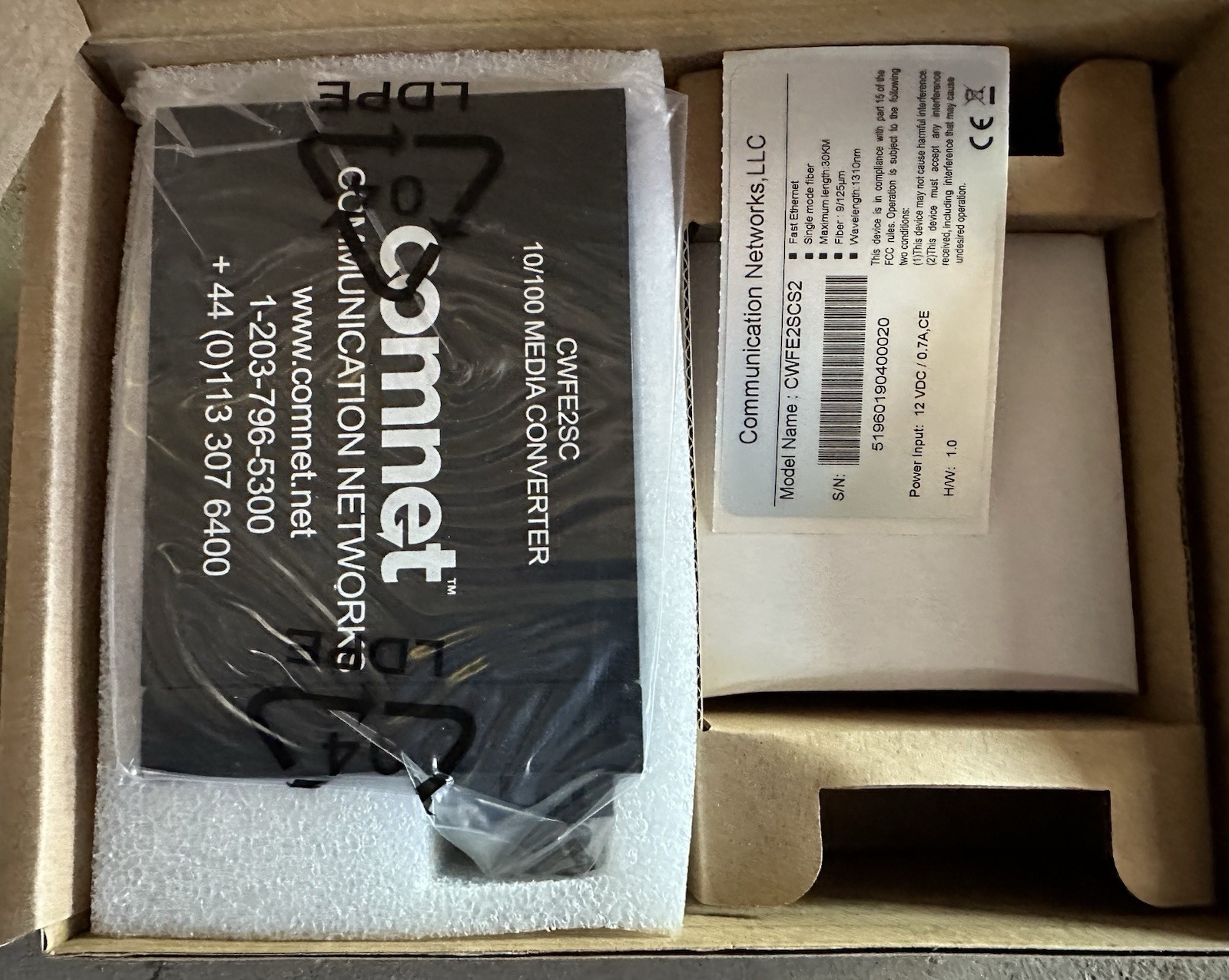Comnet CWFE2SCS2 Commercial Grade 100Mbps Ethernet Media Converter