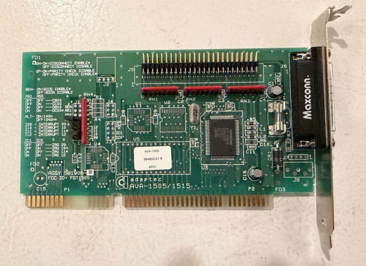 ADAPTEC AVA-1505/1515  SCSI CONTROLLER CARD ISA