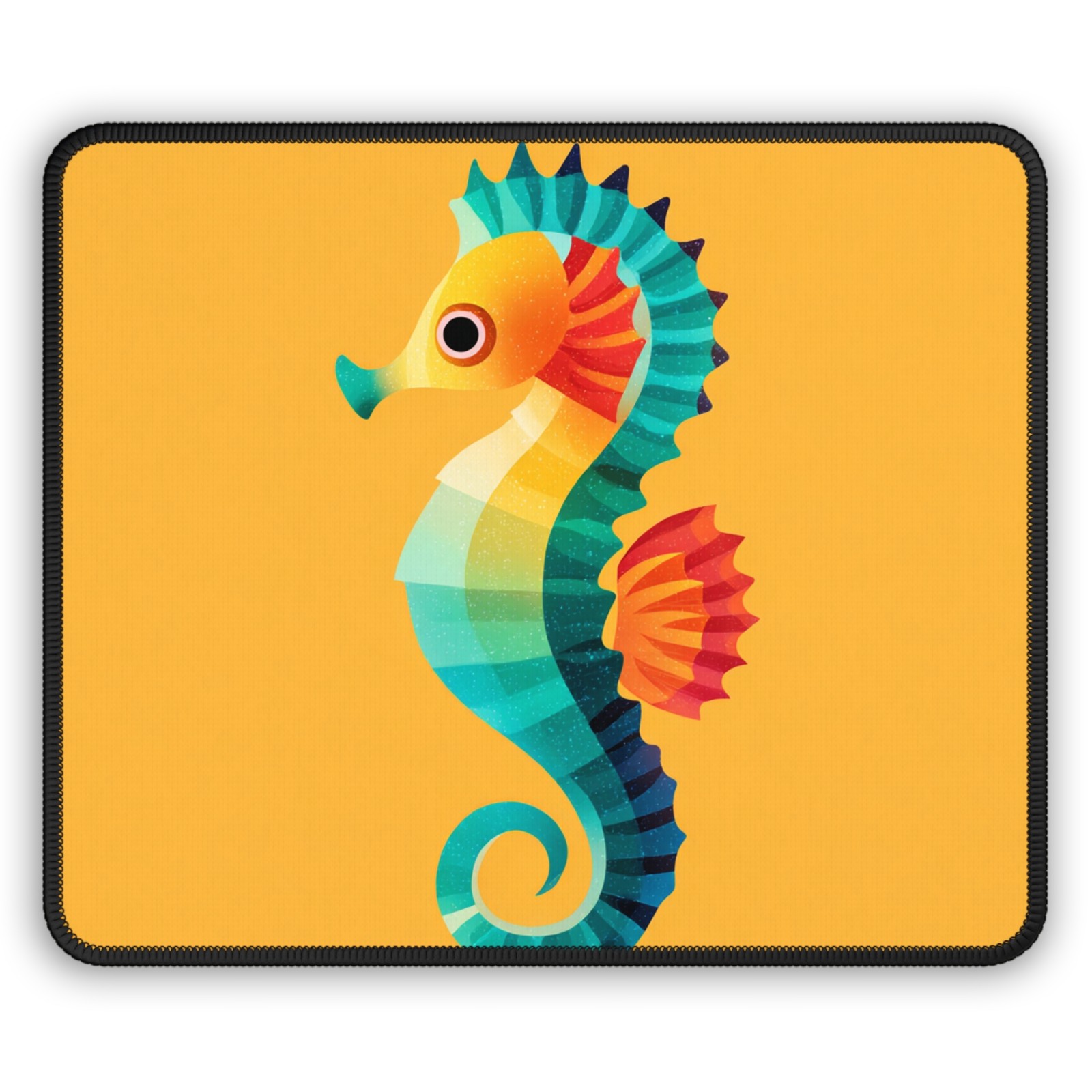 Colorful Seahorse Gaming Mouse Pad | Ocean Sea Creature Desk Mat