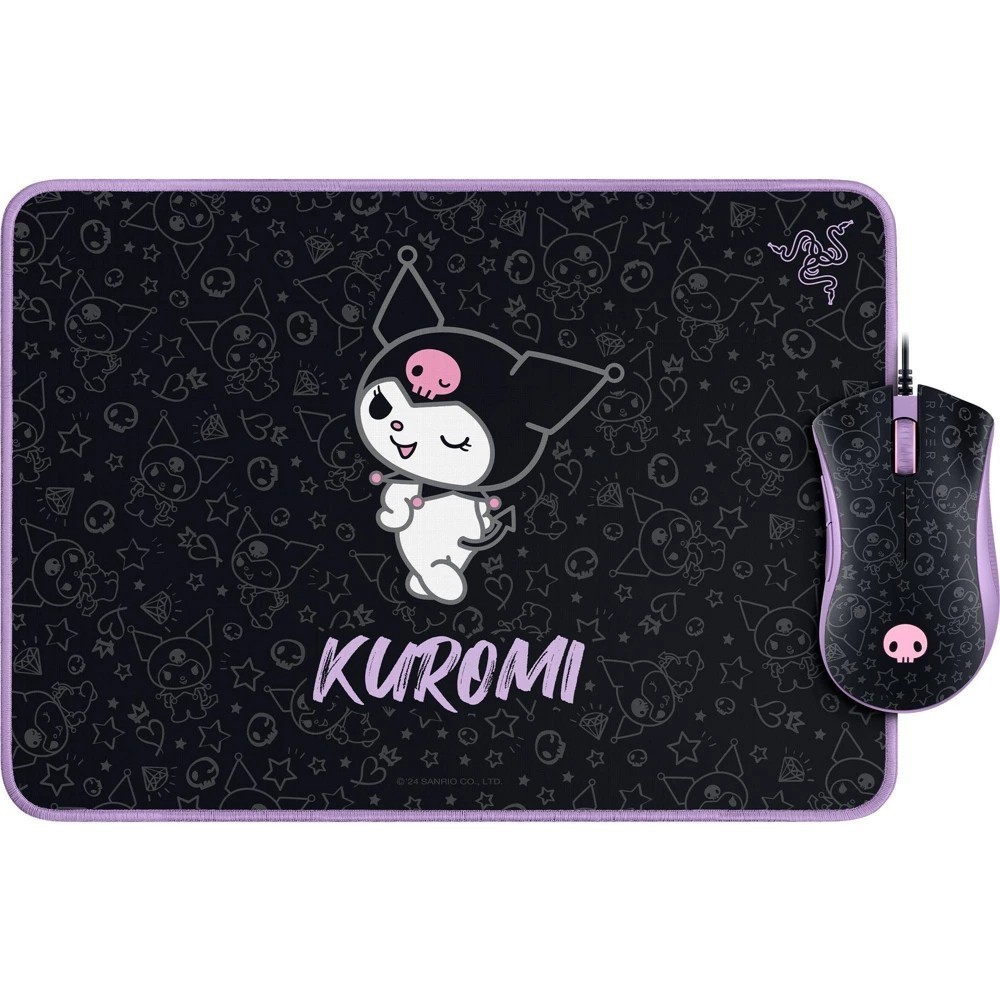 Razer DeathAdder Essential and Goliathus Mouse Mat Bundle - Kuromi Edition: Gami