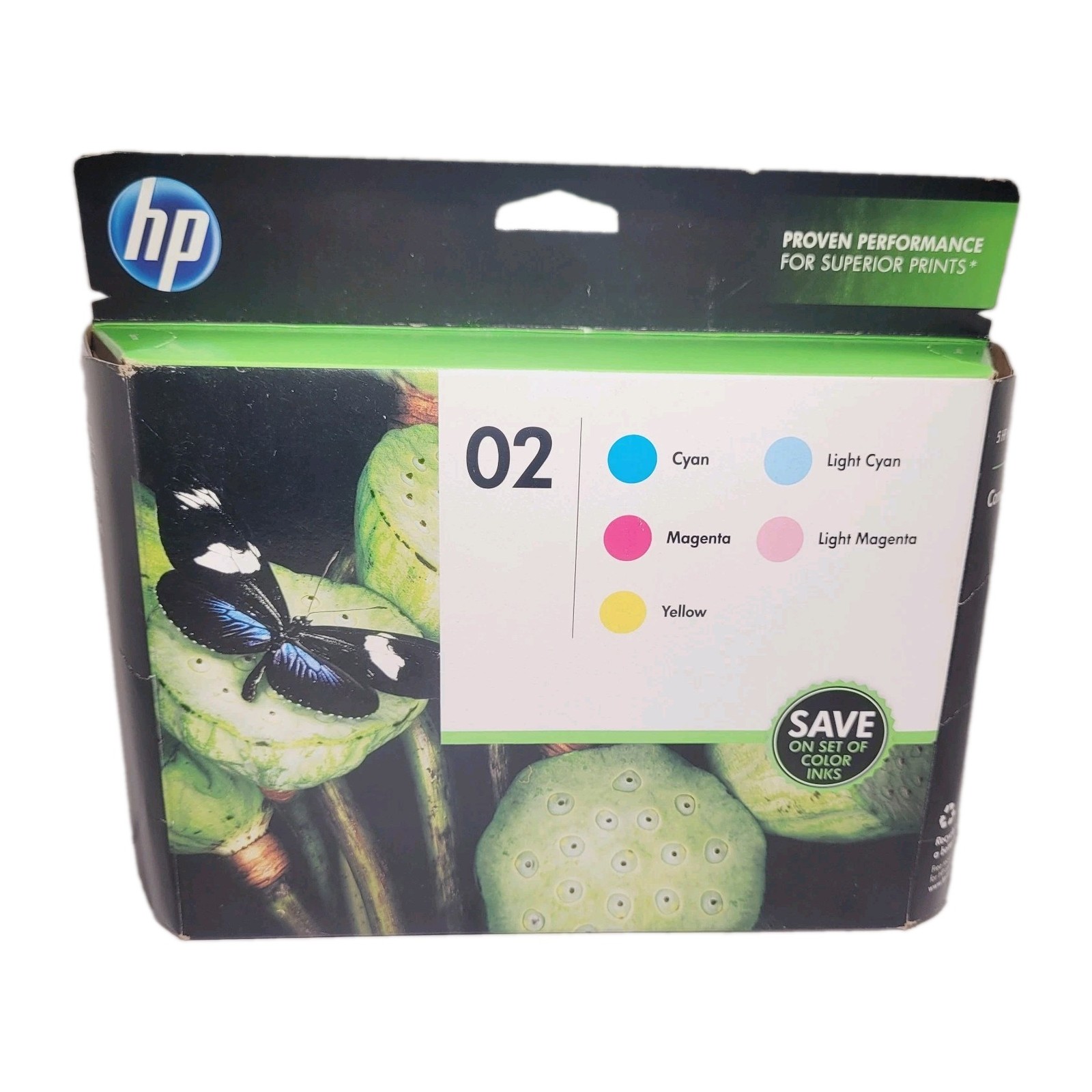 HP 02 Ink Printer Cartridges Cyan, Light Cyan, Magenta, Light Magenta, Yellow