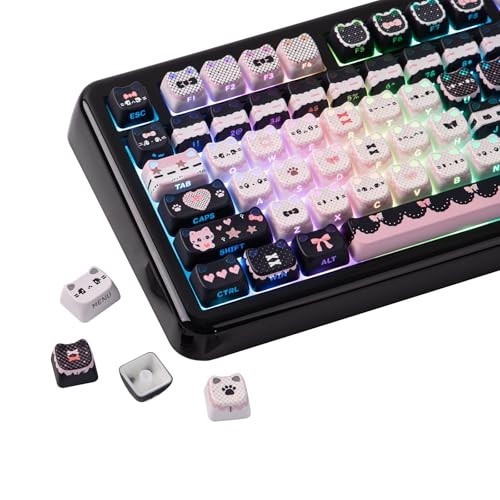 Cat Keycaps Set 113 Count, MAO Profile, PC+ABS for Mechanical Keyboard