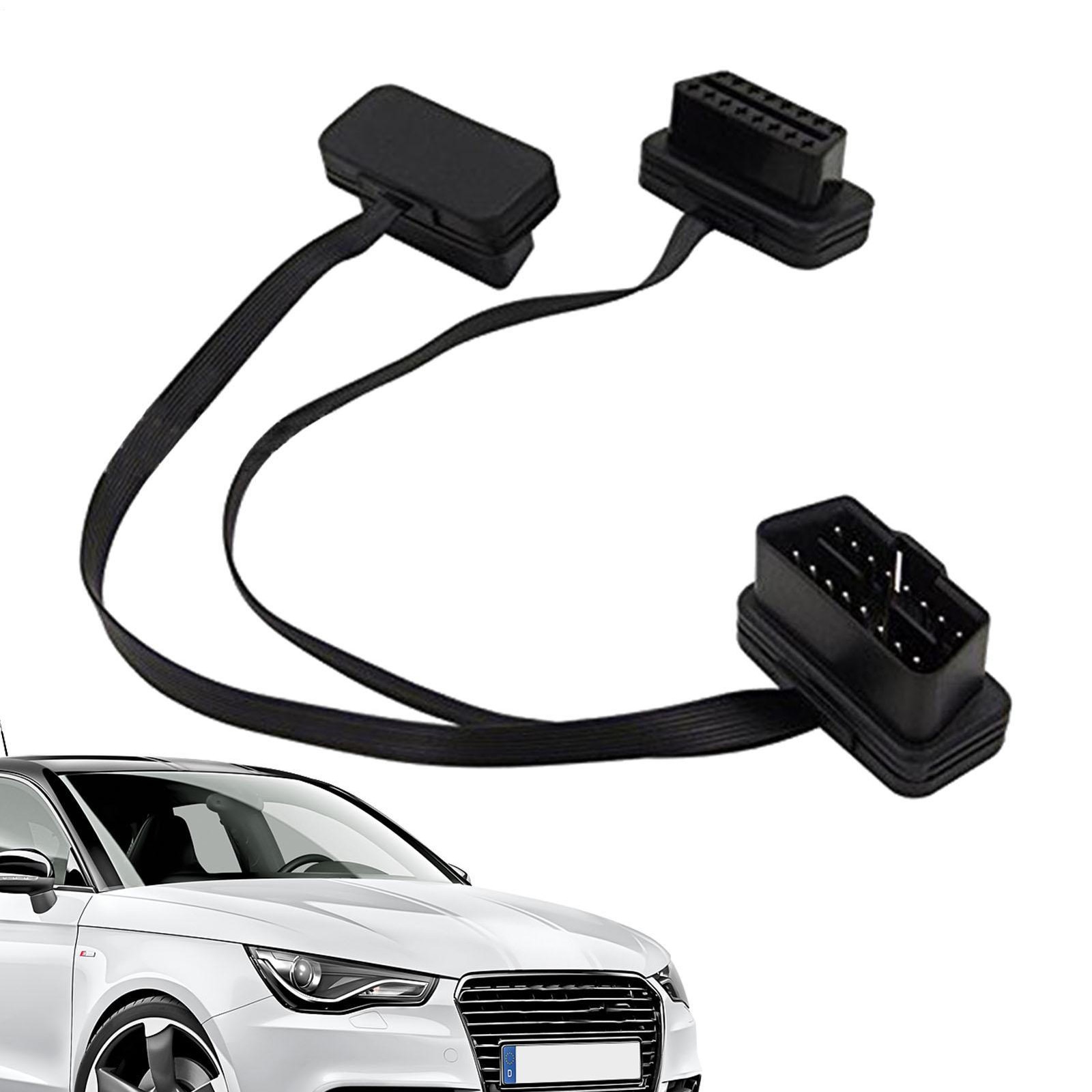 16 Pin OBD2 OBD II Splitter Adapter Cable Male To Dual Female Ports Y Cable