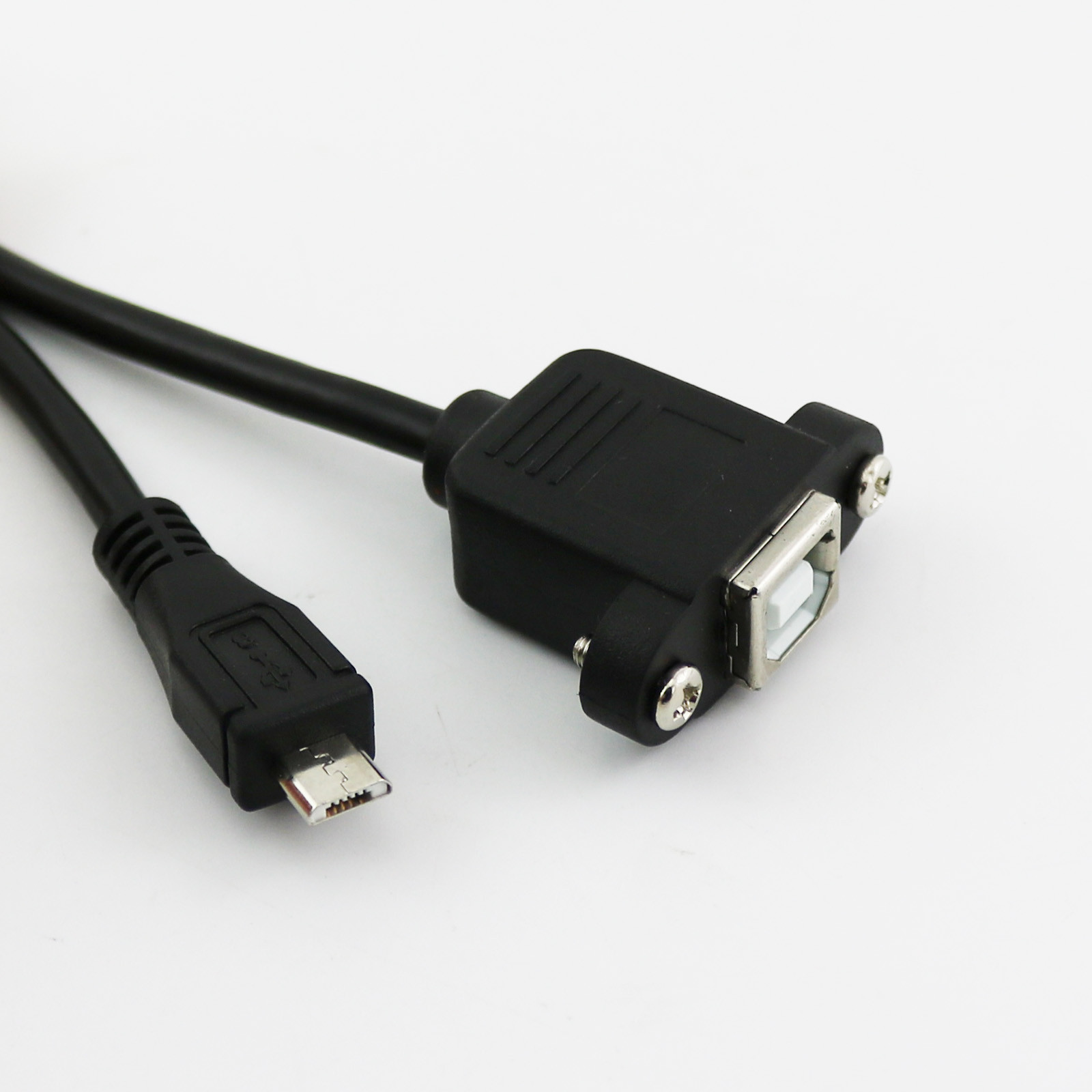 10x Printer Panel Mount USB 2.0 B Female Socket To Micro USB 5Pin Male Cable 1FT