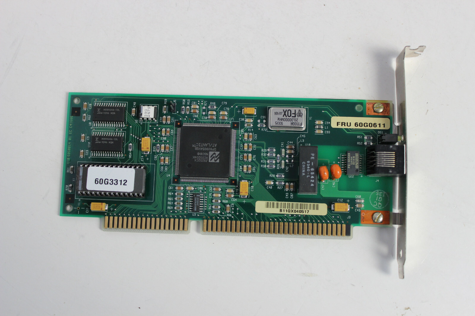 IBM 60G0611 ISA LAN ADAPTER ETHERNET TP 60G0008 60G3447 WITH WARRANTY