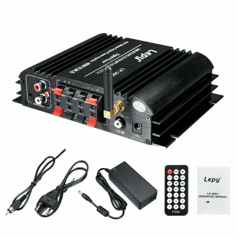 Lepy LP-269S Hi-Fi Stereo Multimedia 4-Channel 180w Bluetooth Power Amplifier