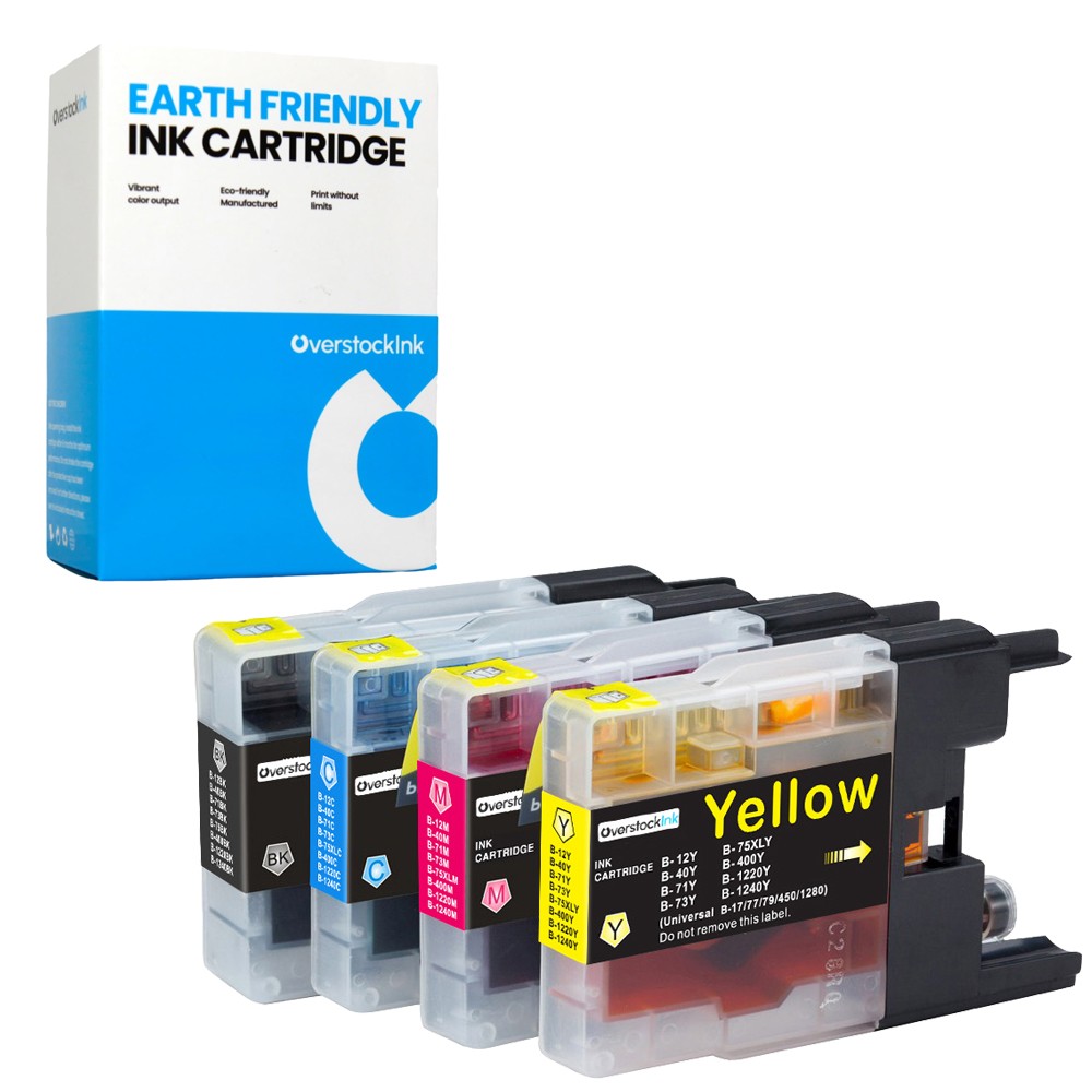 OSI Compatible 4-Pack LC75 Ink Cartridges Combo fits Brother DCP J725DW J925DW