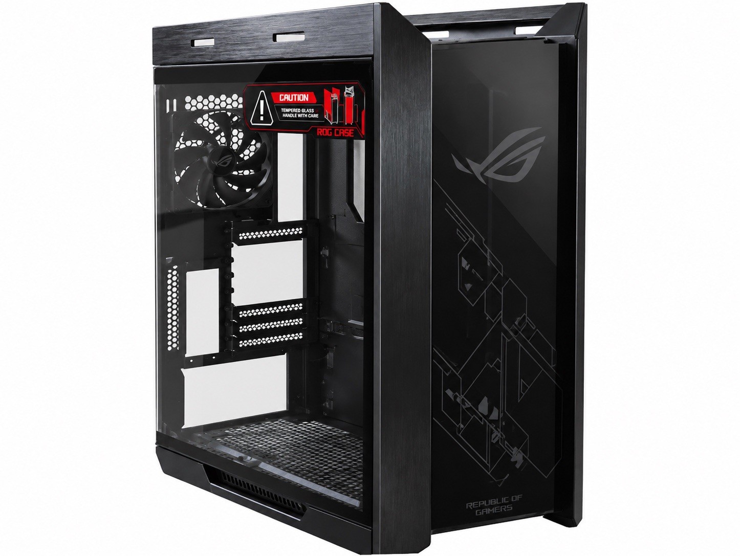 ASUS ROG Strix Helios GX601 RGB Computer Case - Black With Accessories.