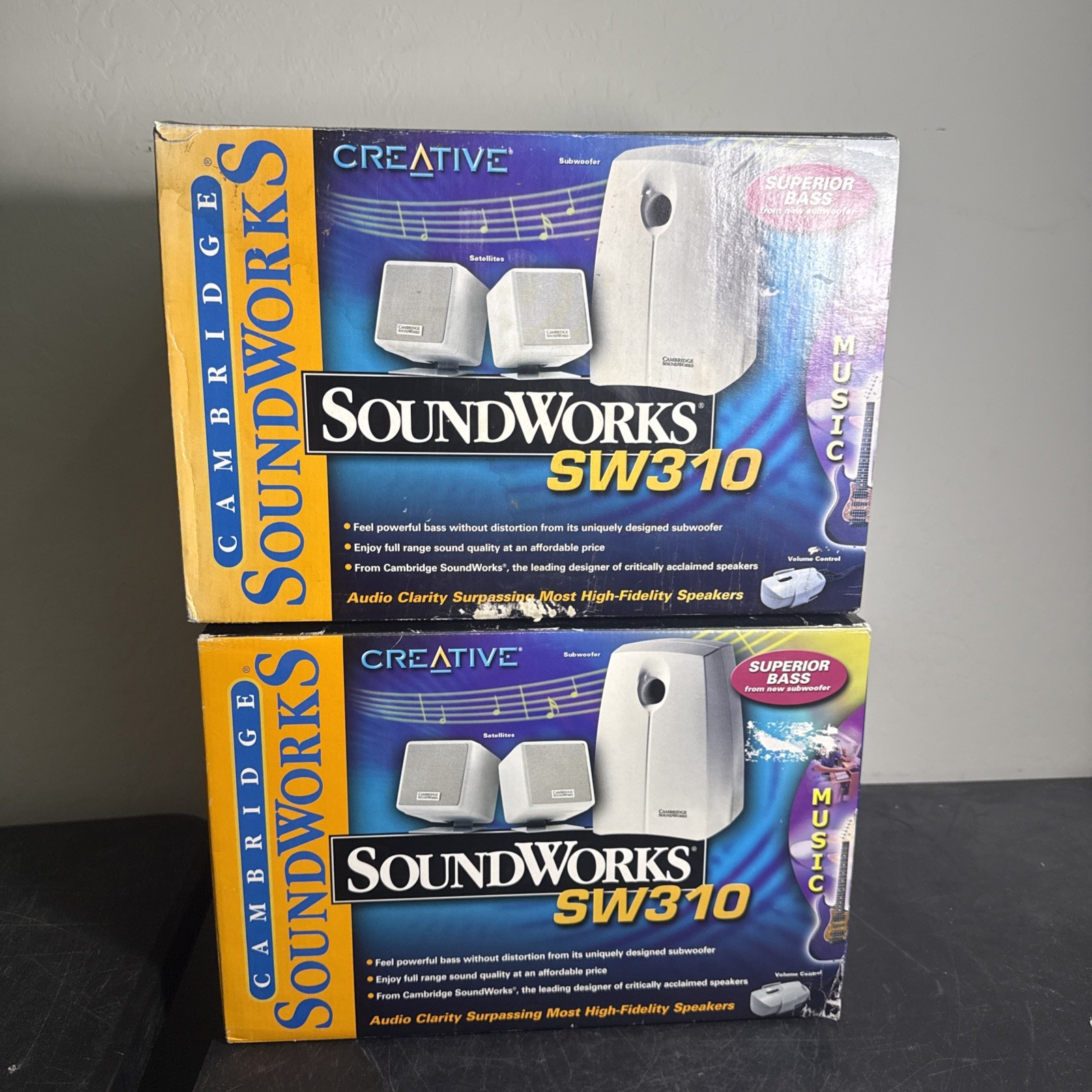 Creative Cambridge SoundWorks SW310 PC Multimedia Speaker System Lot Of 2 New