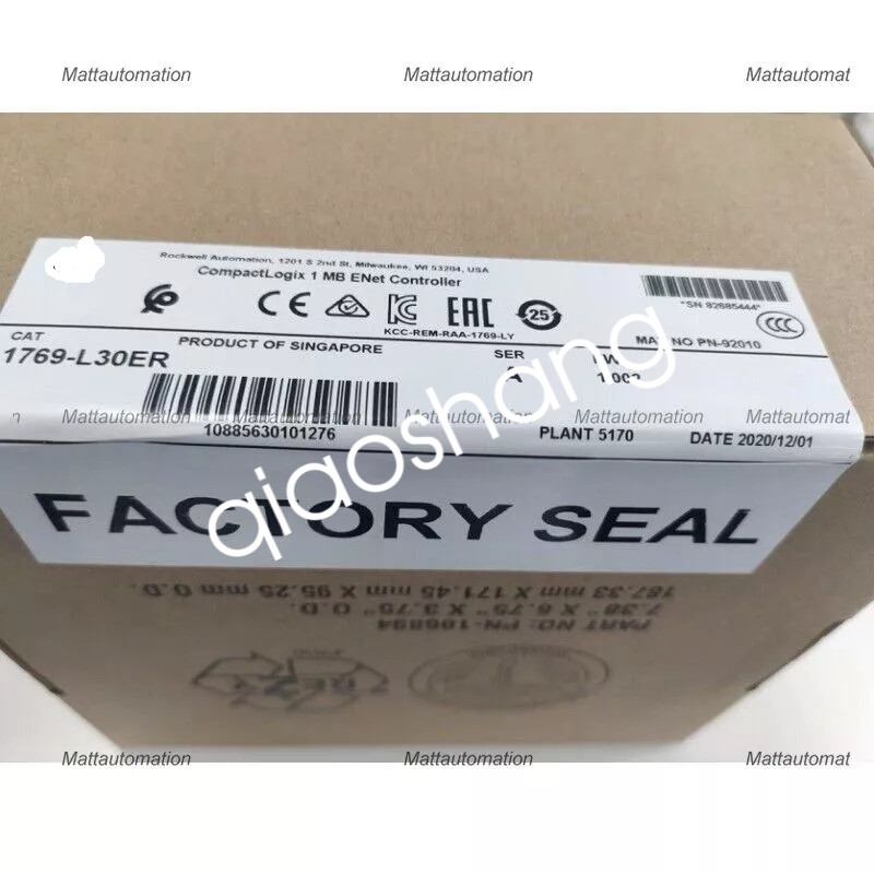 1PCS 1769-L30ER CompactLogix 1 MB ENet Controller new via FedEx or DHL
