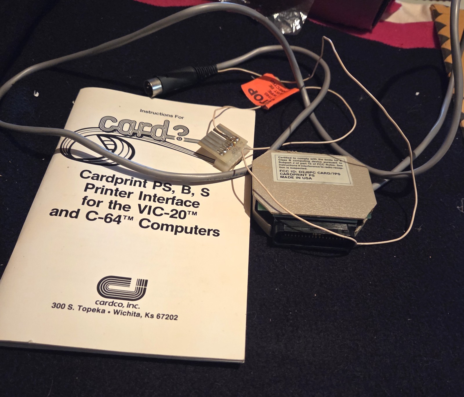 VINTAGE CARDCO D2J6PC COMMODORE SERIAL TO PARALLEL INTERFACE PRINTER CARD