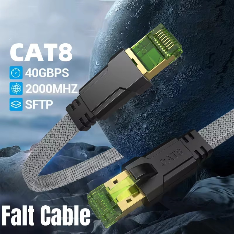 Cat 8 Ethernet RJ45 Cable Super Speed 40Gbps Patch LAN Network Gold Plated Lot