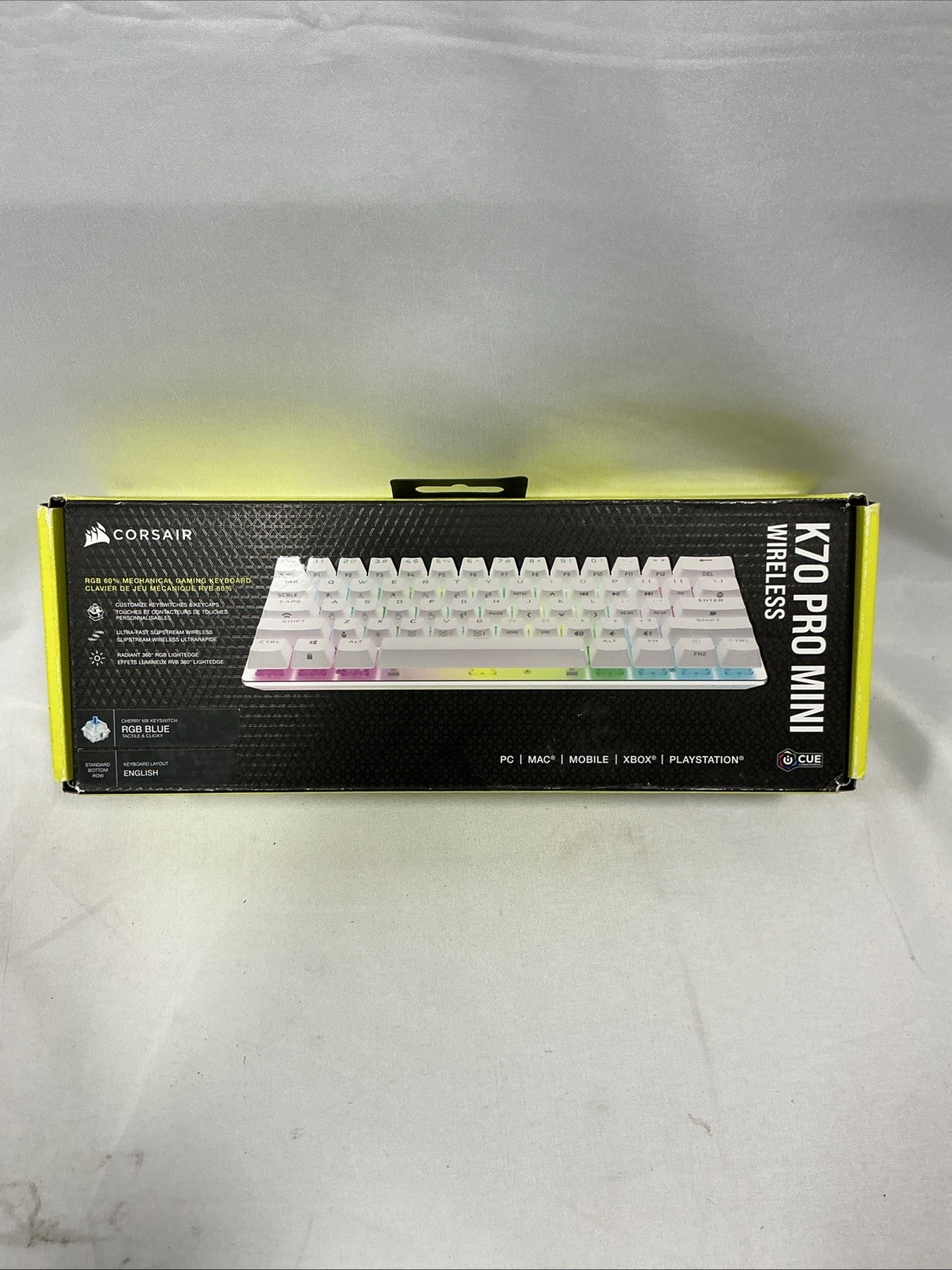 Corsair K70 PRO MINI WIRELESS Mini Wireless Keyboard, White