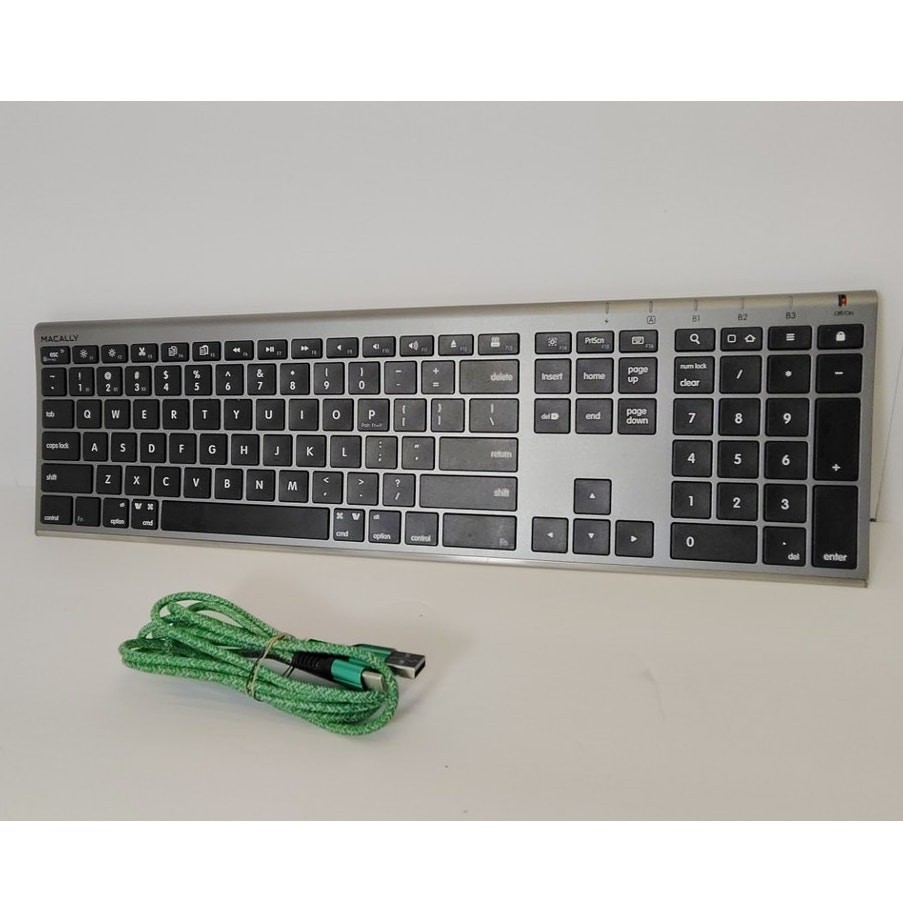 Macally Ultra Slim Keyboard Bluetooth Wireless Silver Computer Keys Online