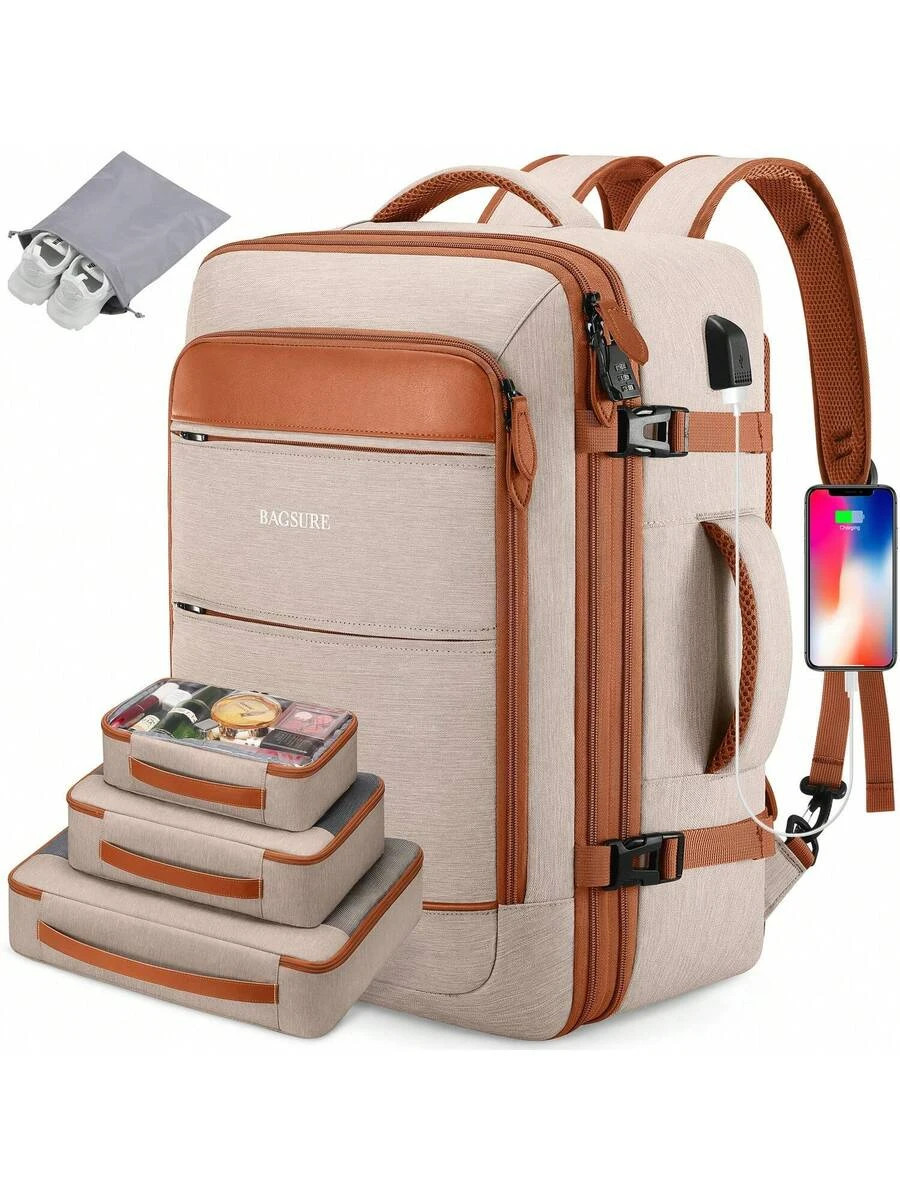 Travel Backpack 42L Flight Approved Expandable Laptop Water Resistant