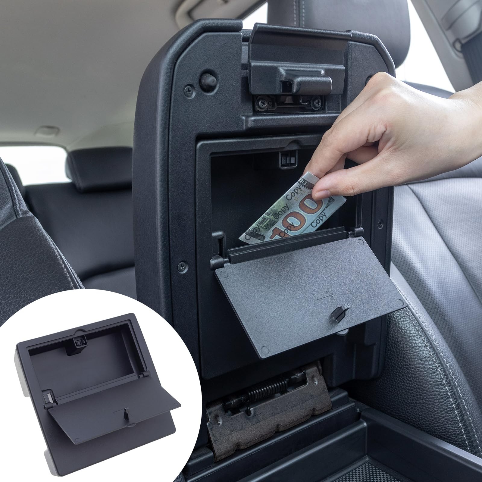 JKCOVER Center Console Hidden Box Compatible with 2016-2023 Toyota Tacoma