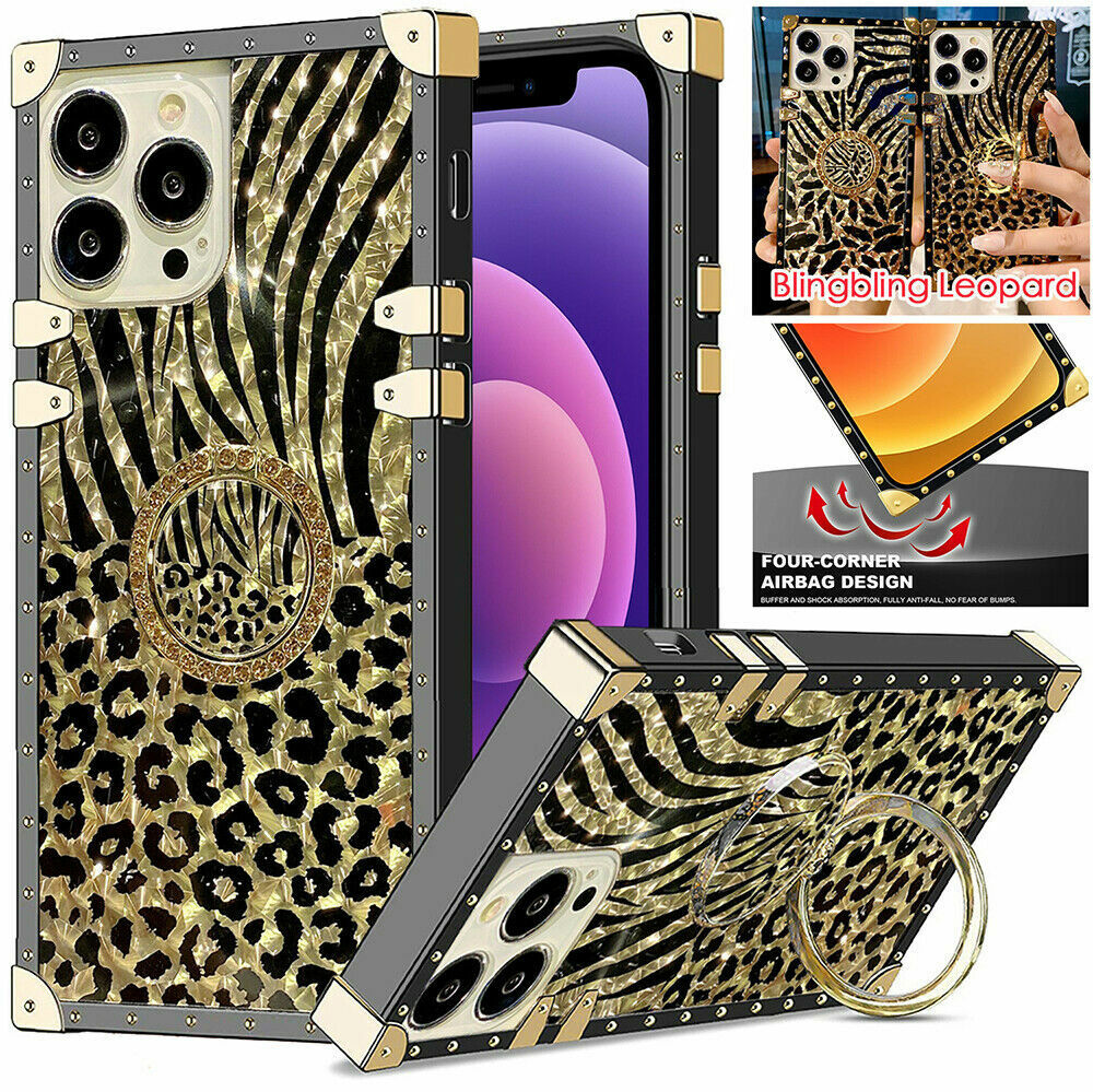 Leopard Zebra Cow Luxury Boxy Trunk Case For 11 12 13 15 16 14 17 Pro Max 16E