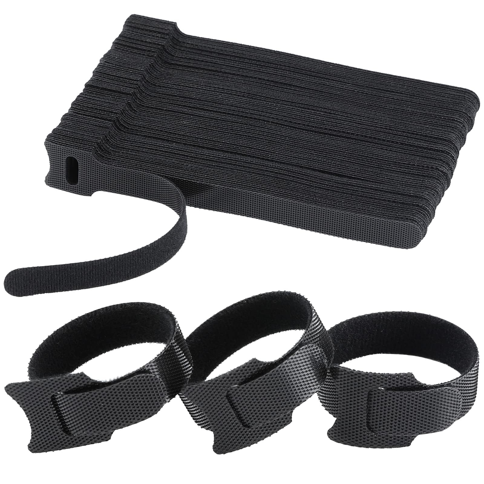 MVYC 120PCS 6 Inch Reusable Cable Ties Wire Cord 6 (Black), Black