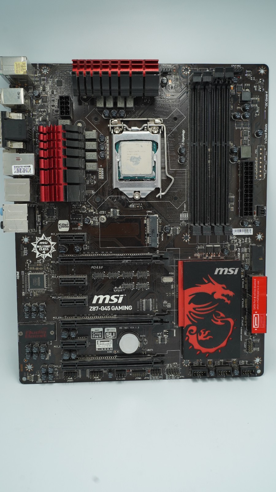 MSI Z87-G45 GAMING LGA1150 ATX Motherboard + Intel Core i5-4670K CPU