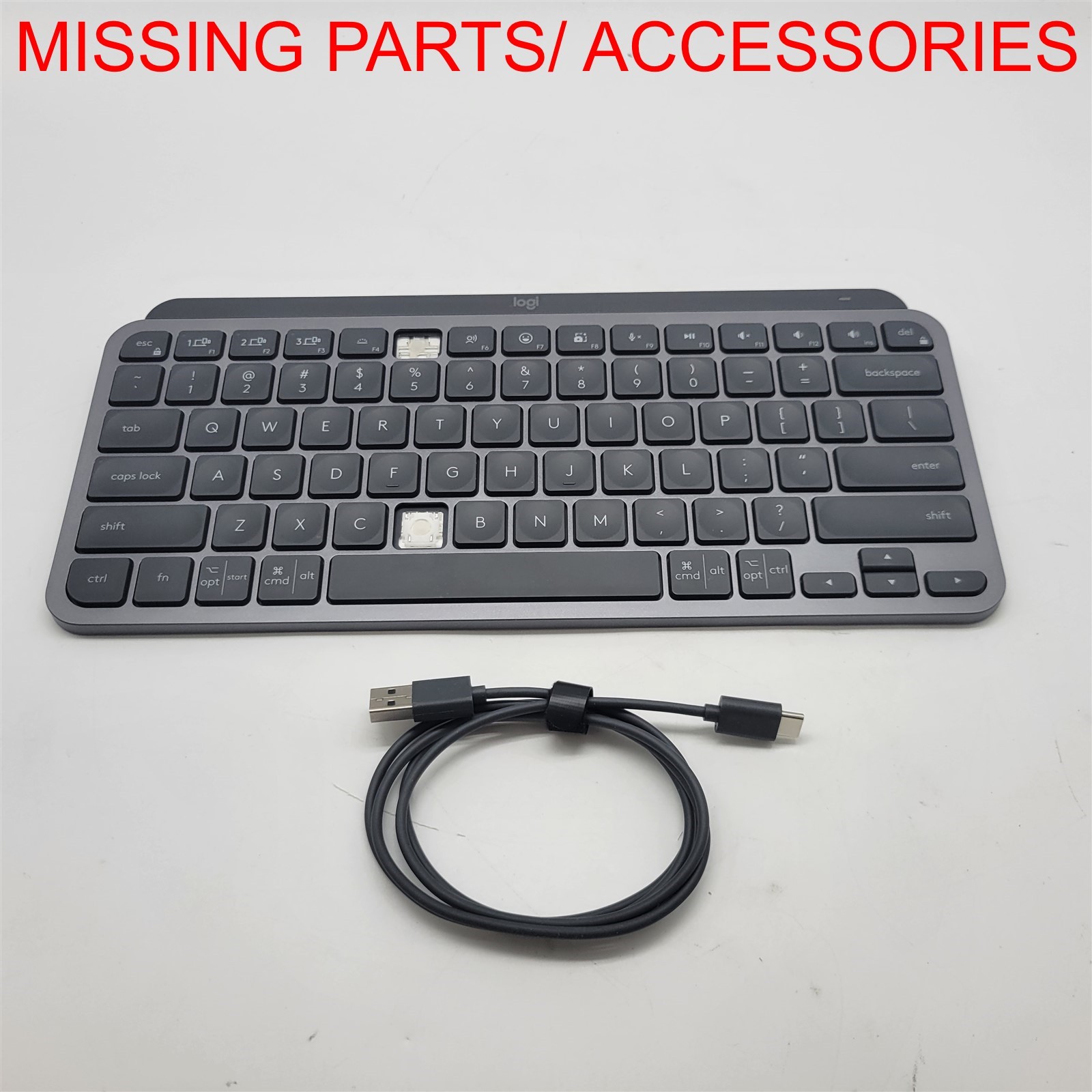 Logitech MX Keys Mini Wireless Illuminated Keyboard, Compact, Graphite *READ*