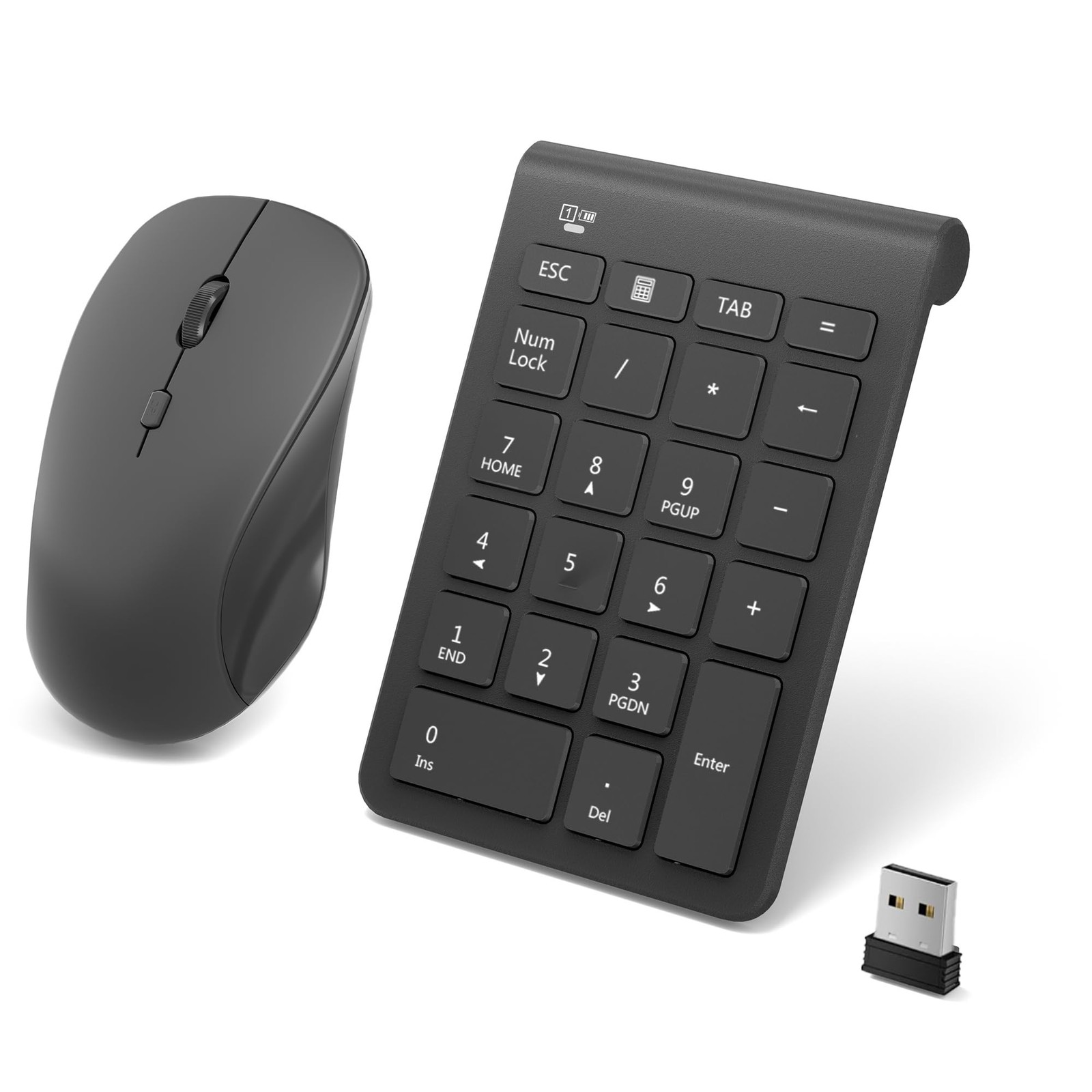 22 Keys Wireless Numeric Keypad And Mouse Combo 2.4 GHz Financial Accounting