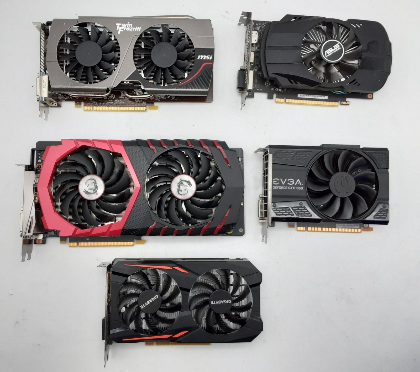 *LOT OF 5* Mixed Brand & Model GeForce GTX GDDR5 GPUs | See Desc | Tested