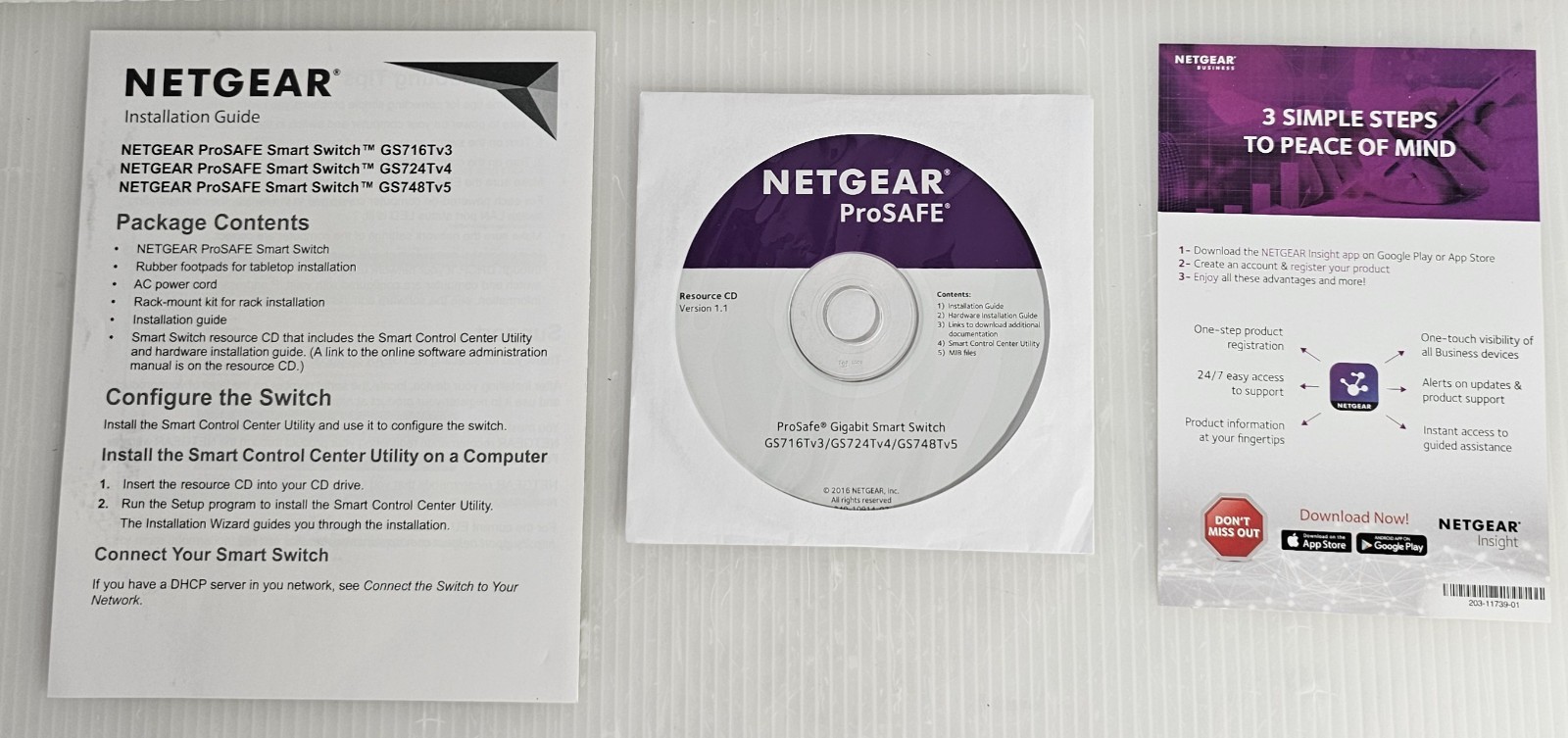 NETGEAR Resource CD Guide for ProSAFE Smart Switch,GS716Tv3, GS724Tv4, GS748Tv5