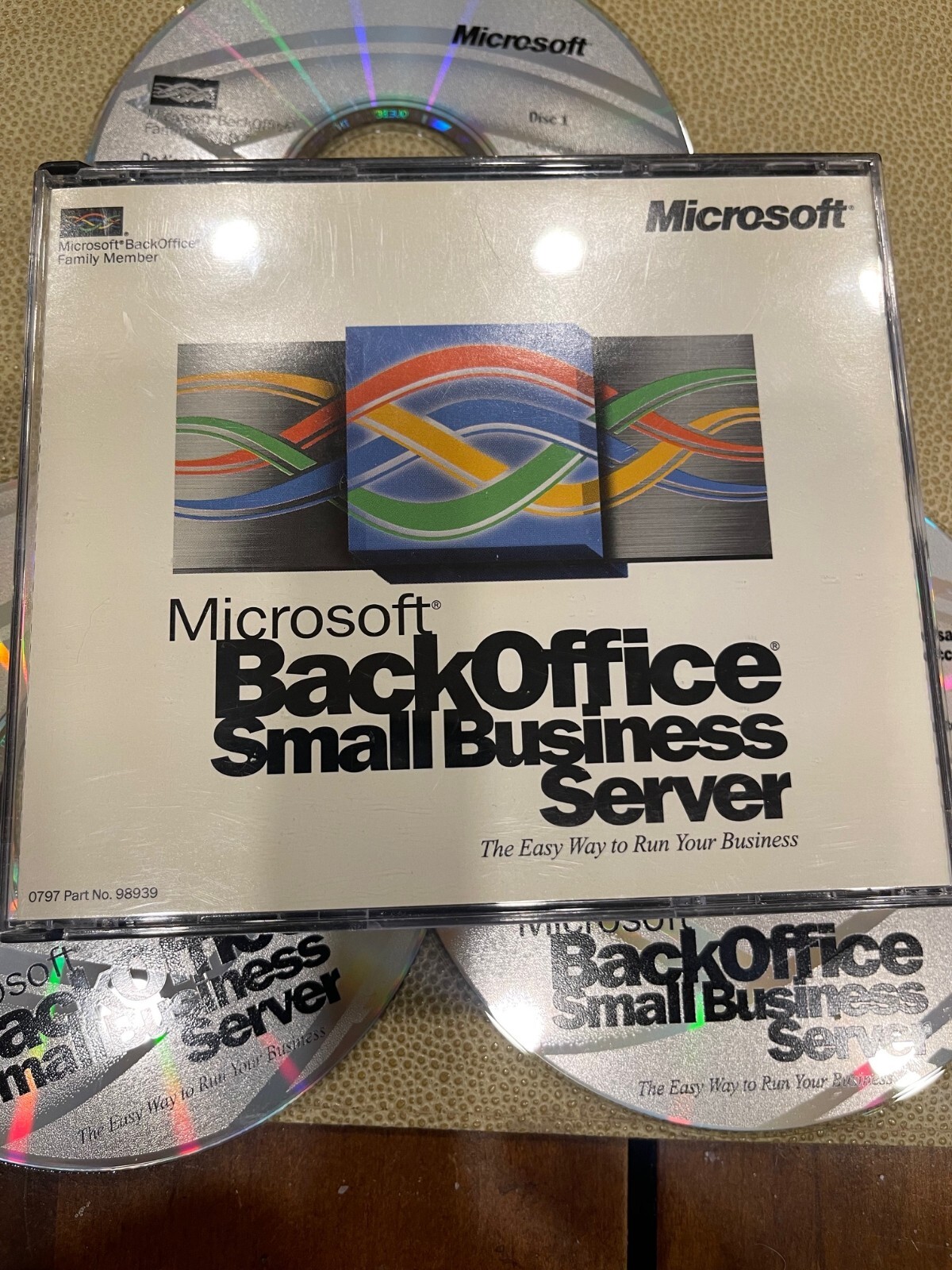 Windows BackOffice Small Business Server 4.0 3  CDs 1997, with a product key