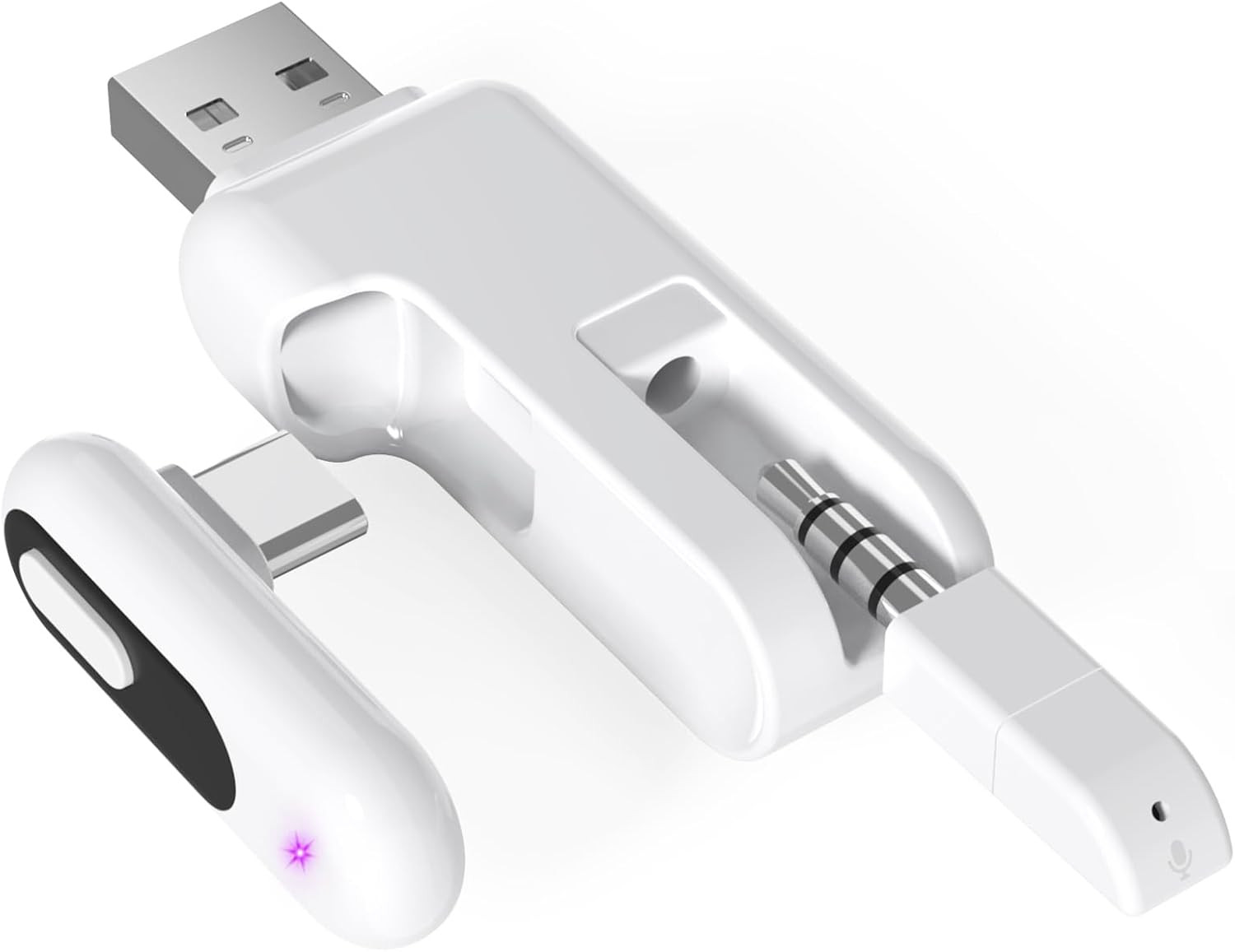 USB-C Bluetooth Audio Adapter for PS5, Aptx Adaptive | 2-In-1 USB-A Bluetooth