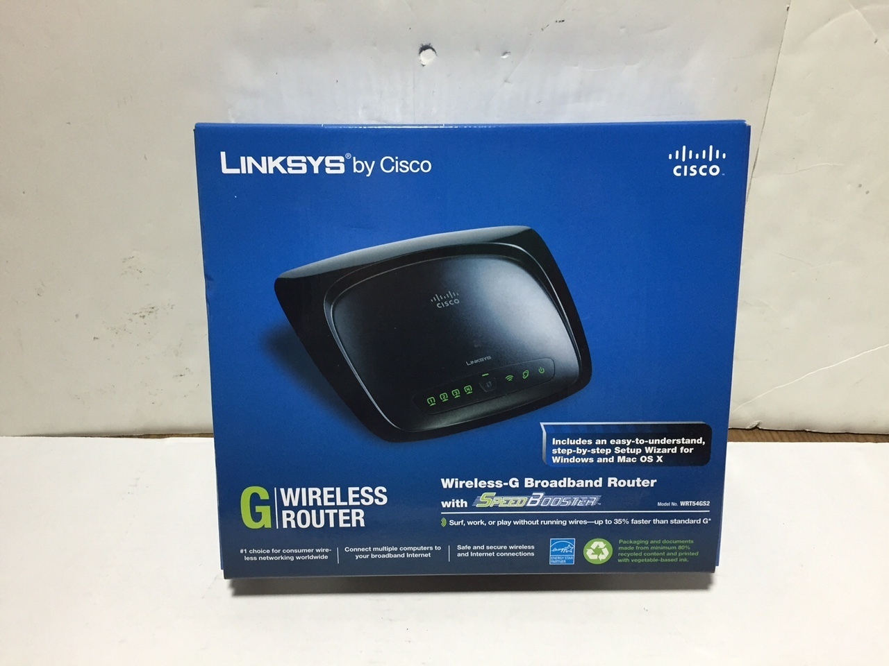 Linksys / Cisco Wireless-G Broadband Router with SpeedBooster, WRT54GS2, 4 Ports