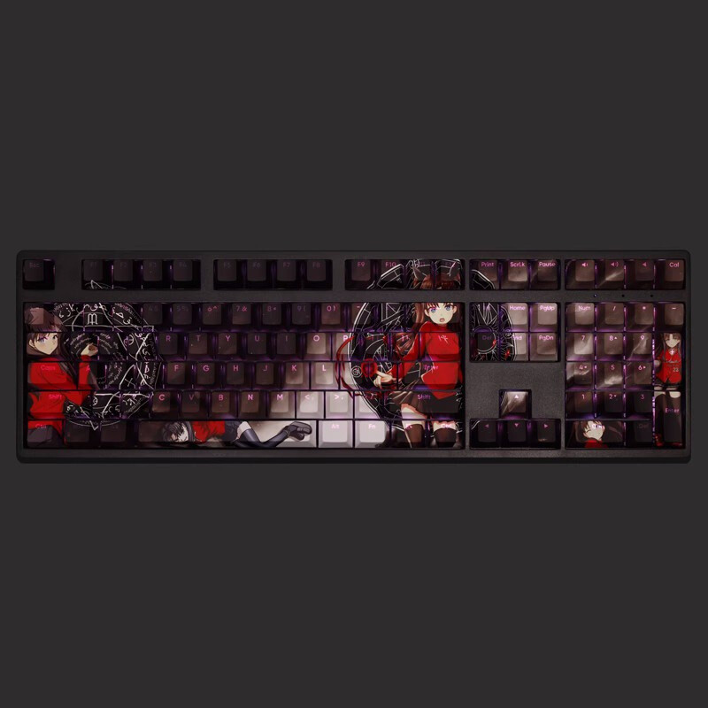 Fate/stay night Theme 108Keys RGB Mechanical keyboard keycaps Tohsaka Rin Gift