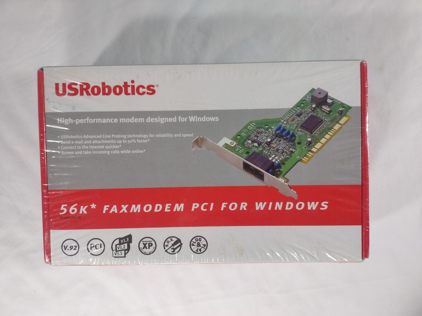 US Robotics V.92 56k Computer Fax Modem PCI Model 5699B *Sealed*