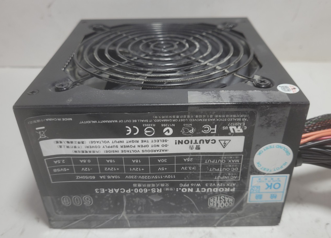 Cooler Master RS-600-PCAR-E3 600WATT Desktop Power Supply # 0943
