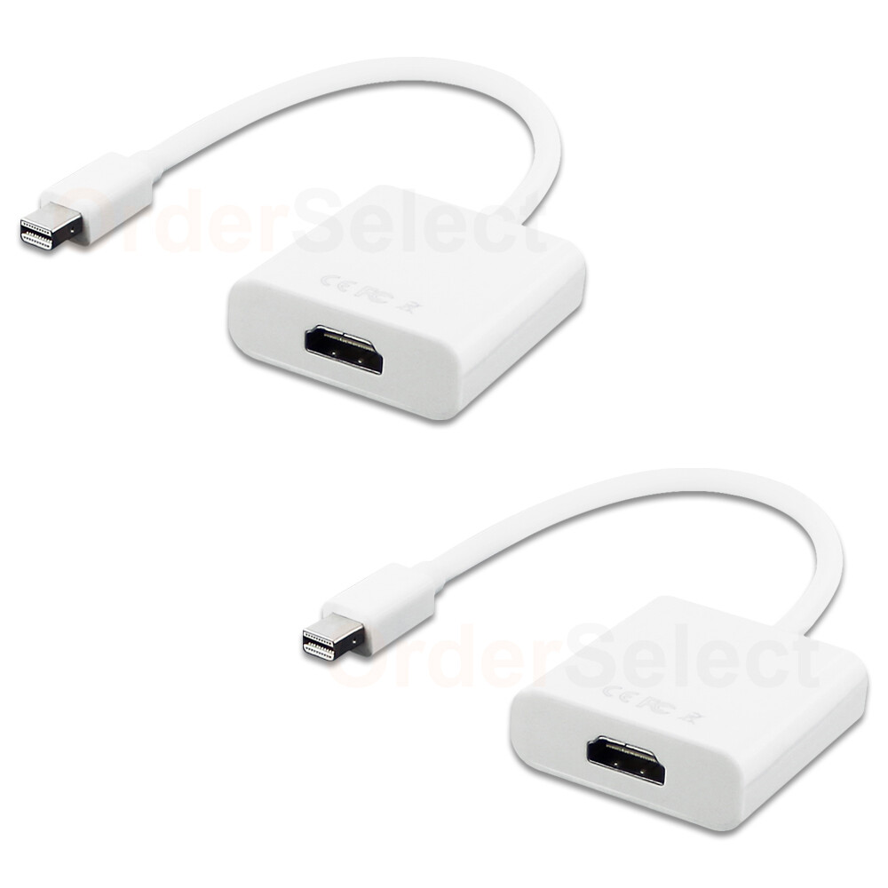 2X For Mac Pro MacBook DP Male to HDMI Female Cable Adapter Mini Display Port