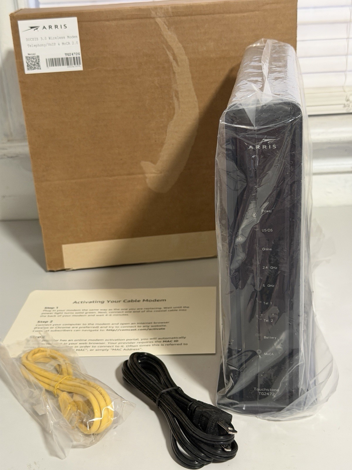 ARRIS TG2472G Black Telephone Modem DOCSIS 3.0 Wireless