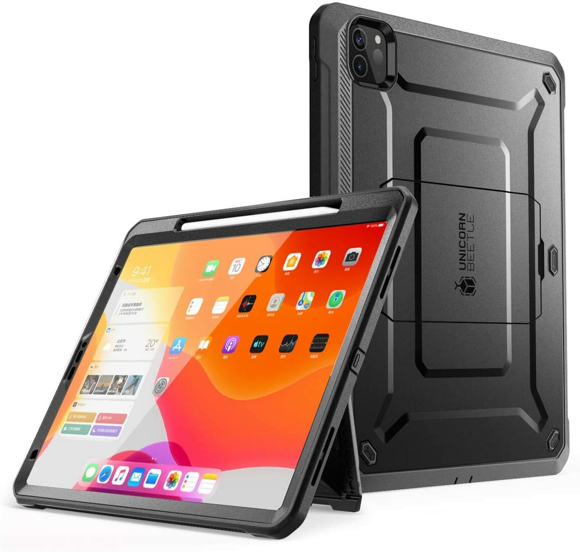 SUPCASE for Apple iPad Pro 12.9" 2020 Case  with Built-in Screen/Kickstand Cover