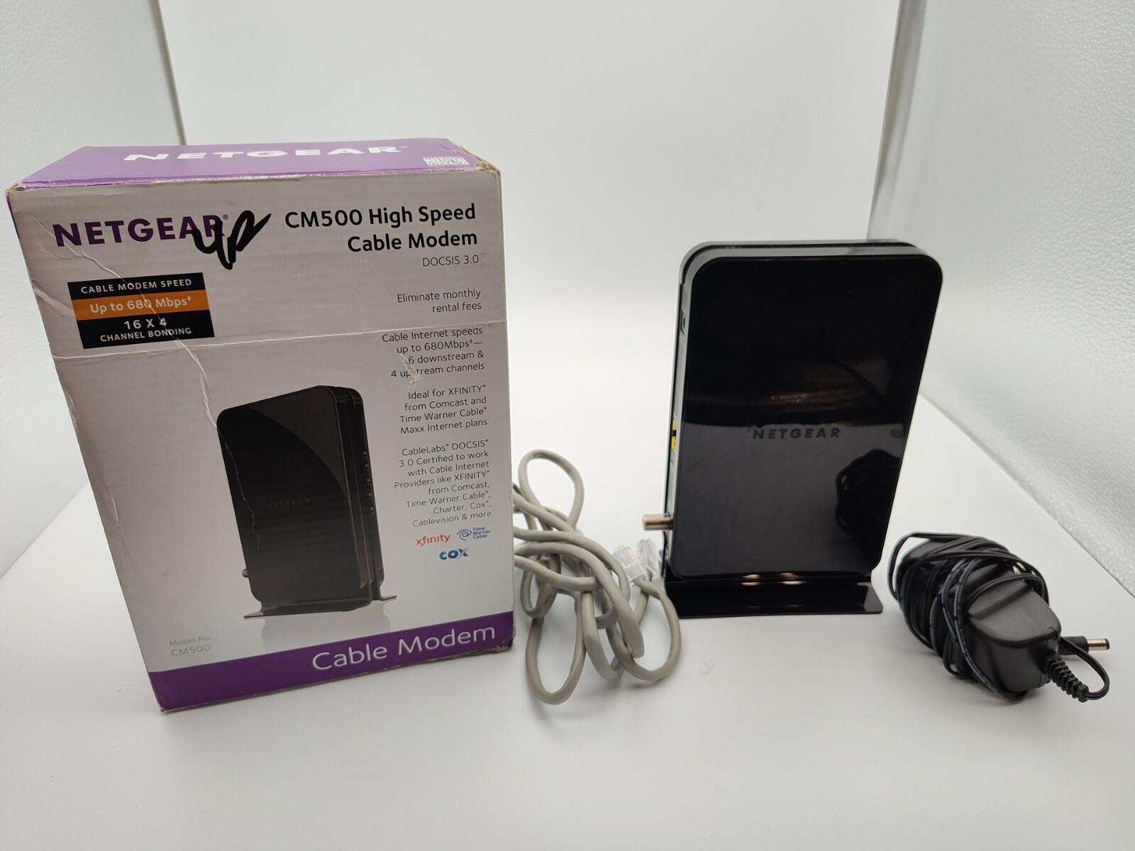 NETGEAR CM500-1aznas 16x4 DOCSIS 3.0 Cable Modem Max Download Speeds of 686 MBPS