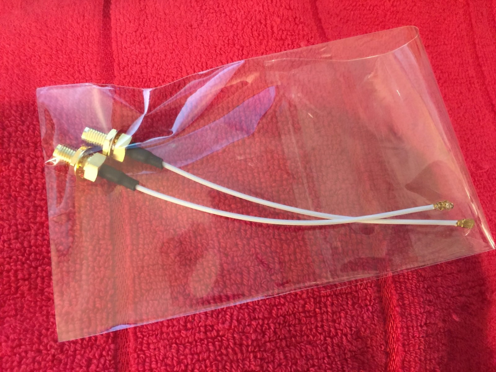 GOLD ANTENNA FOR ASUS MAXIMUS VI FORMULA ,EXTREME, MPCIE COMBO II ( WHITE) 4.5"