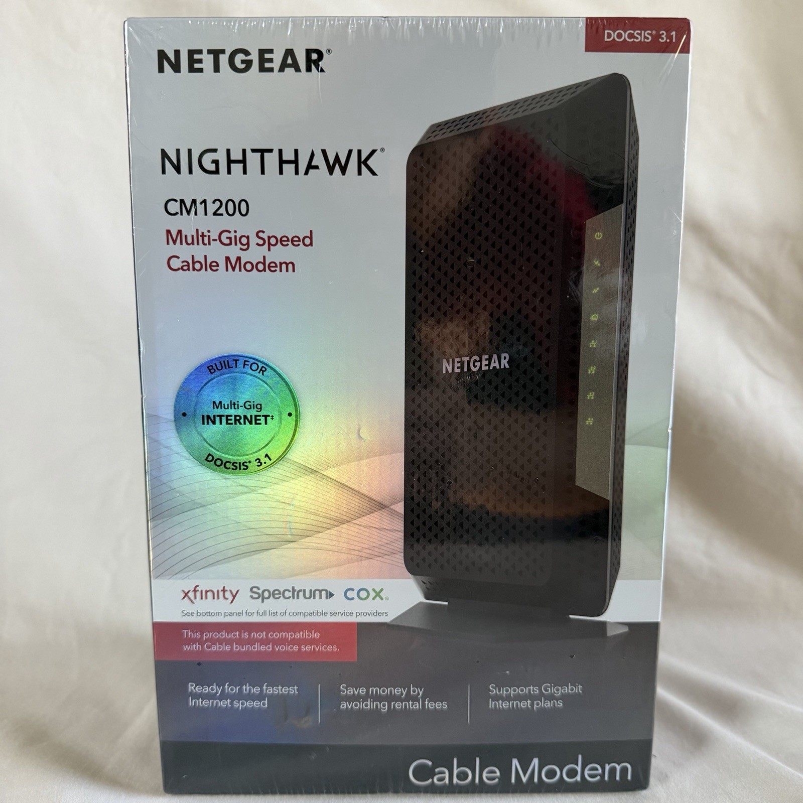 NETGEAR Nighthawk (CM1200-100NAS) DOCSIS 3.1 Cable Modem. NIB. FAST SHIPPING