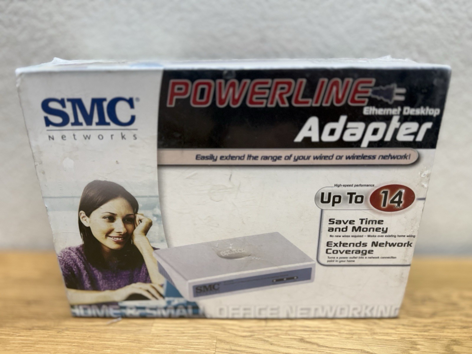 SMC Networks Powerline Ethernet Adapter Home & Networking Office SMCHP1D-ETH NOS