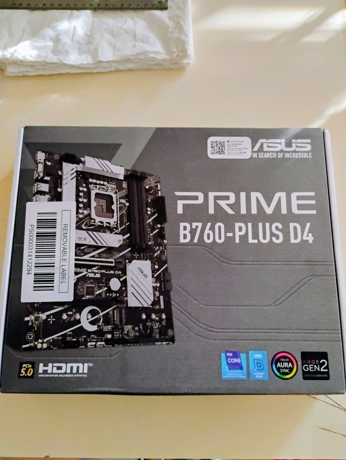 ASUS Prime B760-Plus D4 ATX Motherboard - Intel LGA1700 - PCIe 5.0 - Pristine