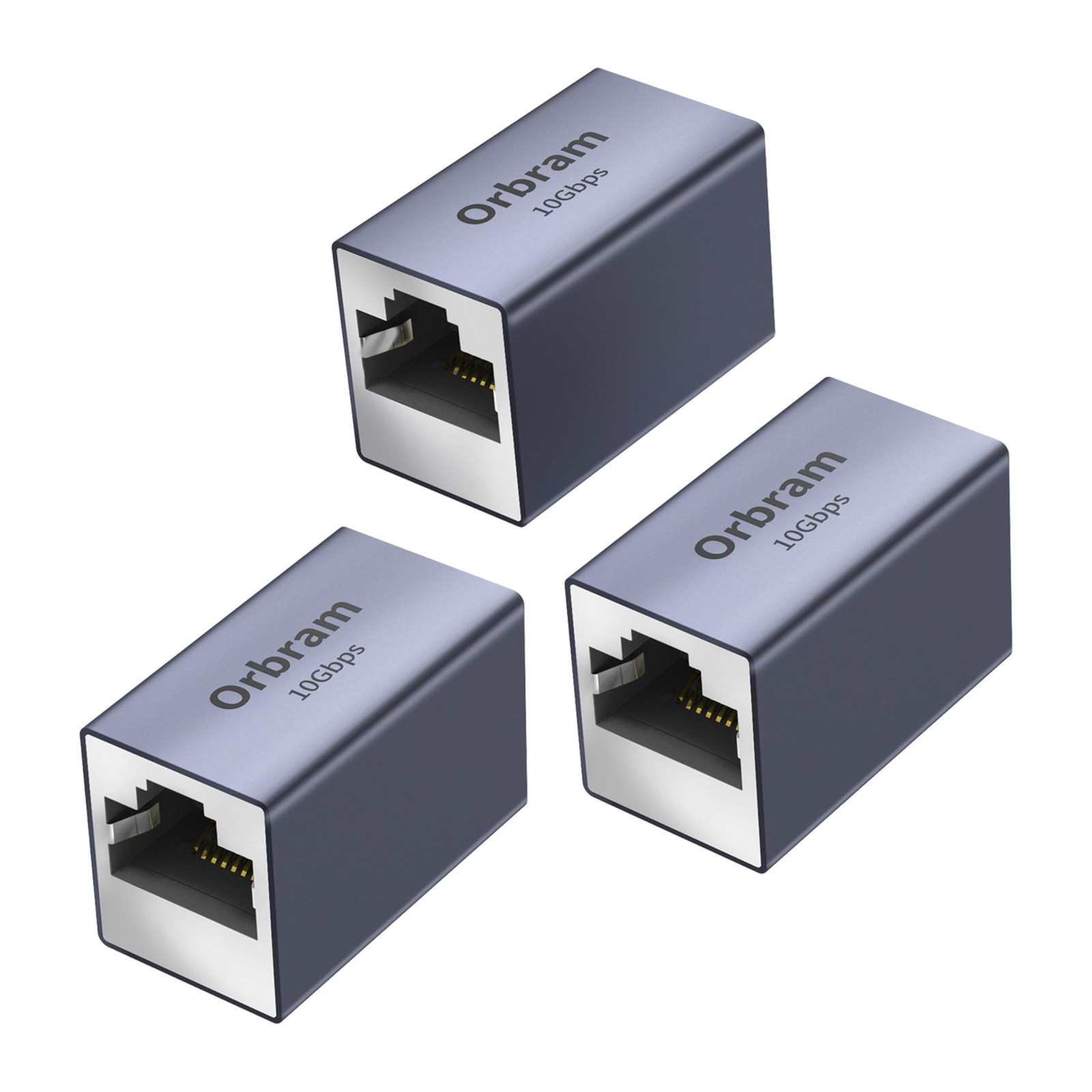 3 Pack UL Listed Ethernet Extender 10Gbps, RJ45 Coupler Adapter for Cat8/Cat7...