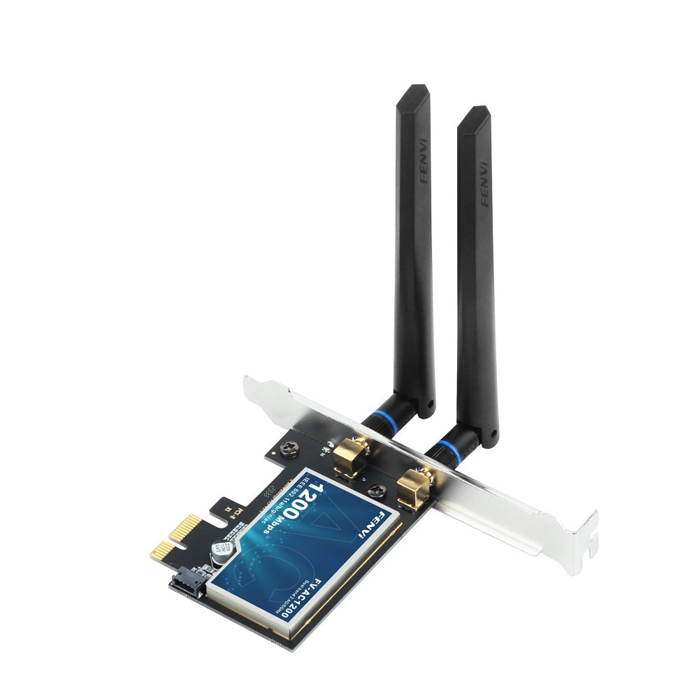AC1200 PCIe WiFi Card w/ Bluetooth 4.0 5G(867Mbps) 2.4G(300Mbps) Desktop Adapter