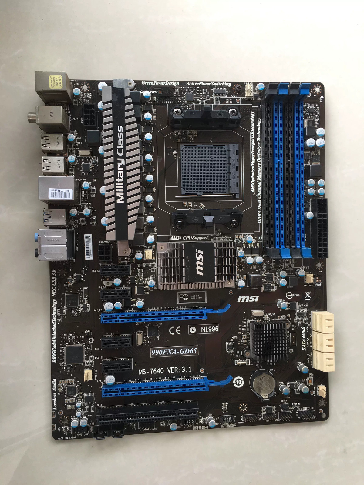 For MSI 990FXA-GD65 Motherboard Socket AM3+ DDR3 ATX Mainboard