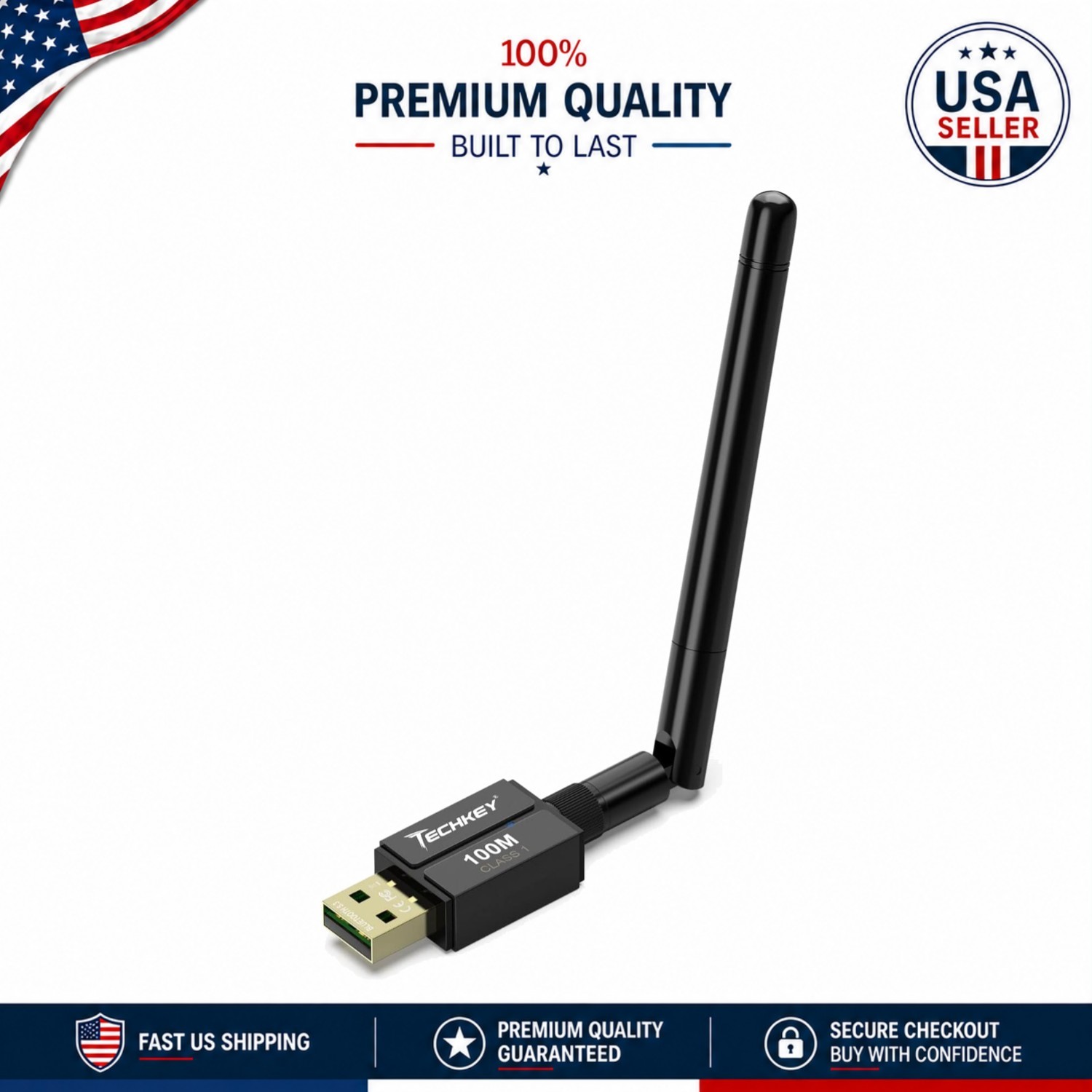 Compact USB Bluetooth 5.3 Adapter for Desktop - Reliable Long Range Solution