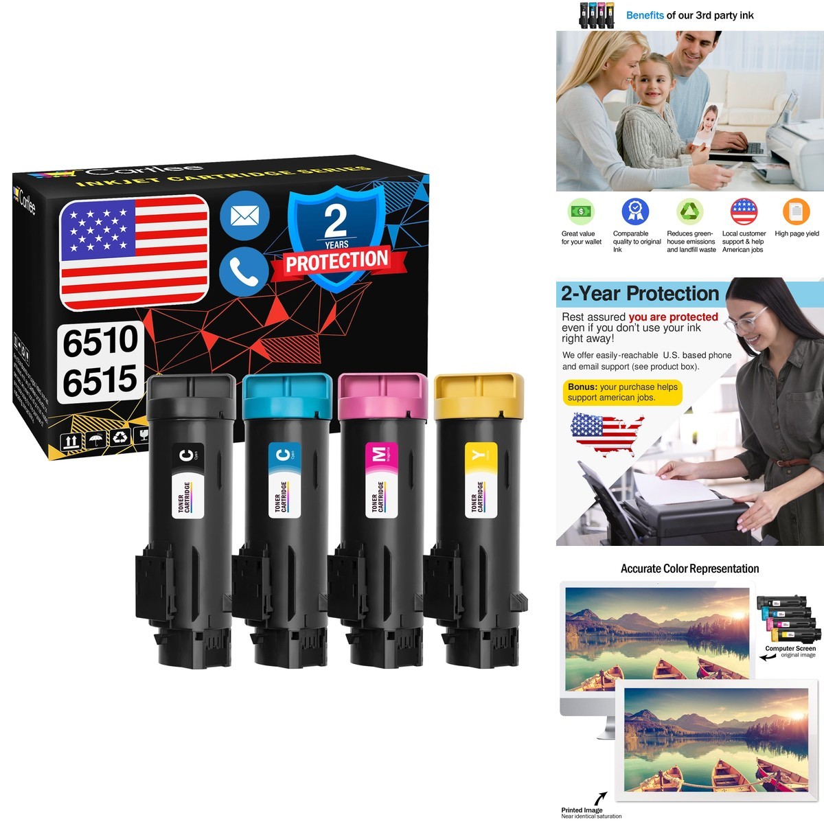 Cartlee Compatible Toner Cartridges Replacement Xerox Phaser 6510 6510/dni
