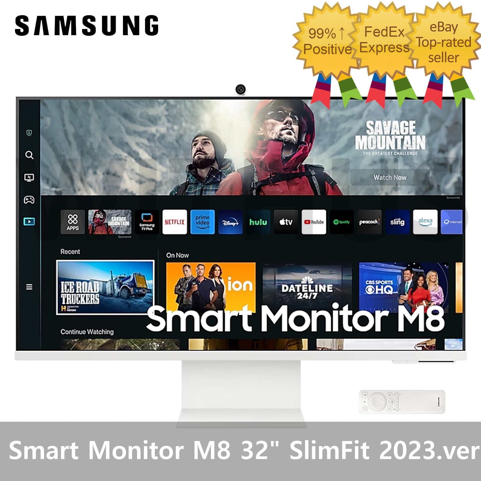 SAMSUNG Smart Monitor M8 32" w/Streaming TV and Camera Included S32CM801